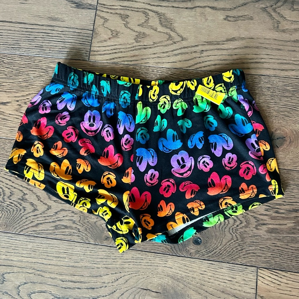 NWOT Disney Women's Colorful Mickey Mouse Sleep Pajama Shorts Size Small